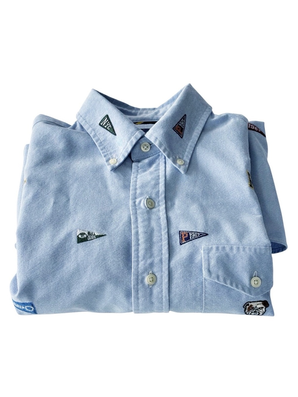 Polo Ralph Lauren Classic Fit Varsity Embroidered blue Oxford Shirt | M - Picture 13 of 16